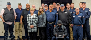 The most recent graduates of the Universal First Line Leader program include (left to right): Charles Nale, Willie Stonerock, Larry Liggins, Michael Beavers, Lisa Bryan, Sarah Ramsey, David McClain, Jason Nutt, John Juarez, Gregory Martin, Paul Cline, Kaleem Winns, Brandon Middleton, Alexander Franklin, Joseph Koscoe, Randy Azbell, Andrew Beck and David Ravert